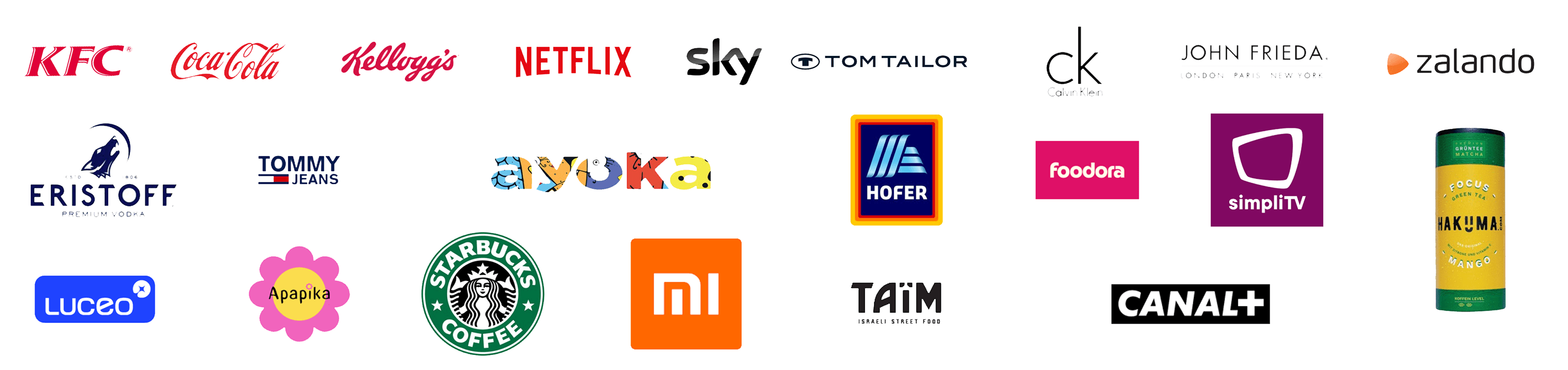 Logos von Kunden von GoViral Media